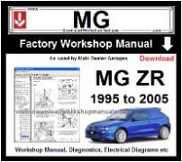 MG ZR  Workshop  Service Repair Manual Download
